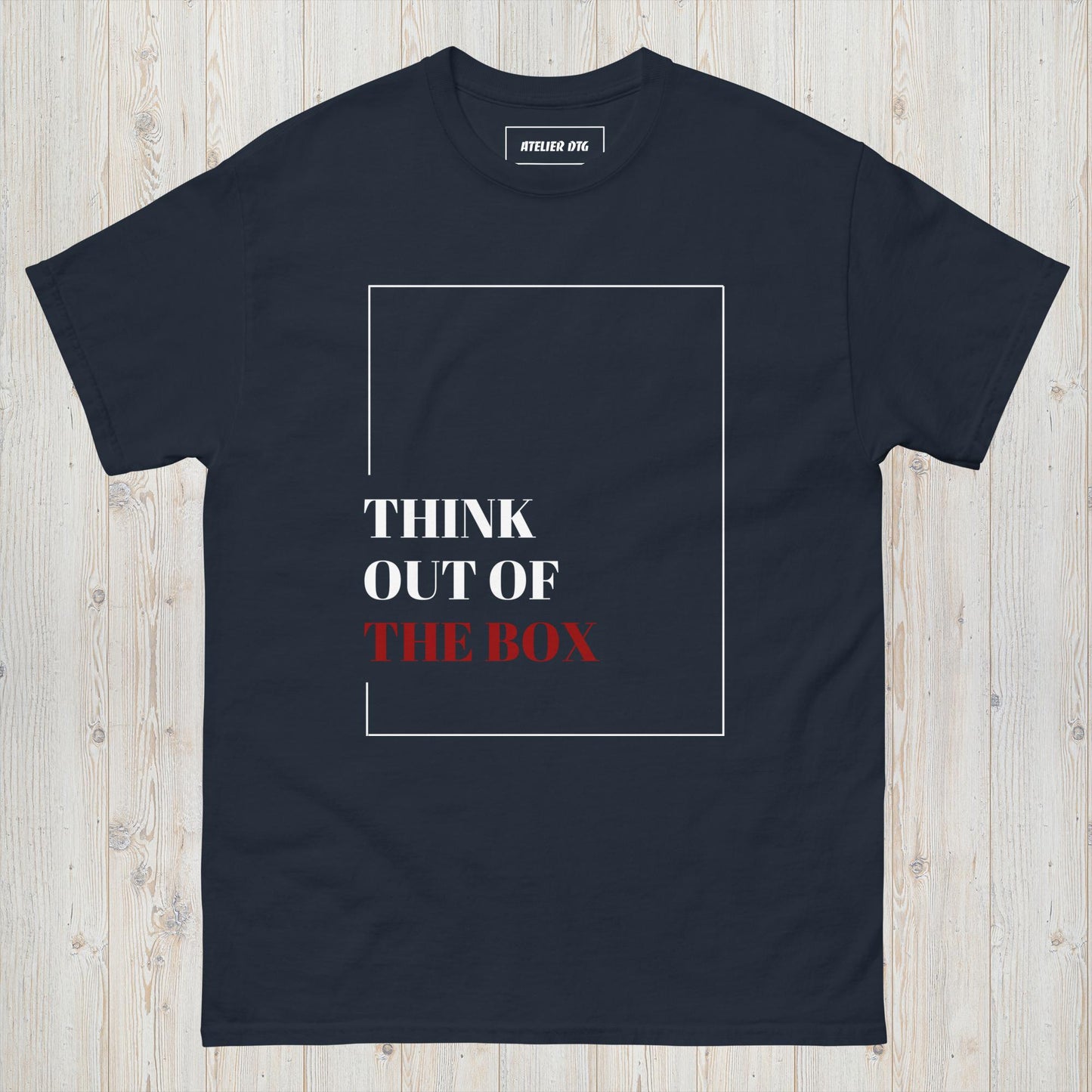Blue Out of the Box graphic tee for men