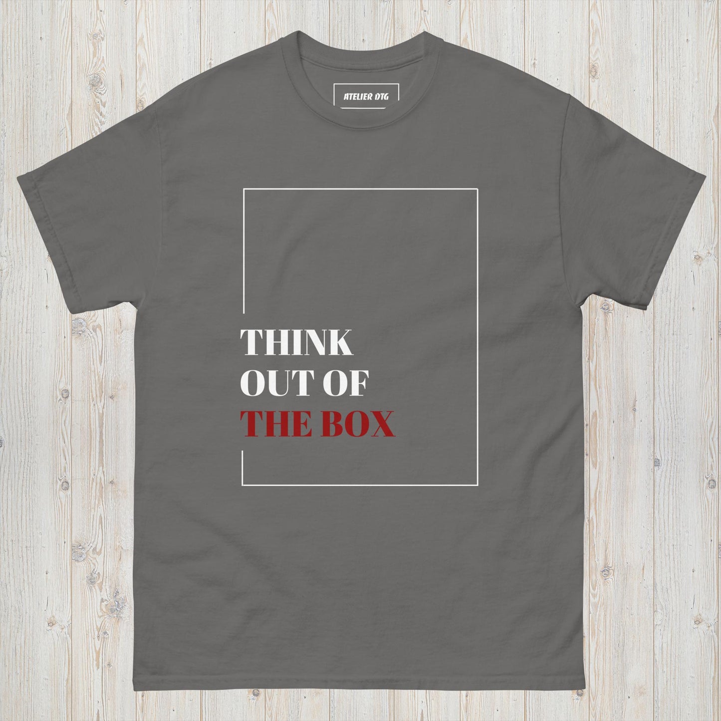 Charcoal Out of the Box graphic tee for men