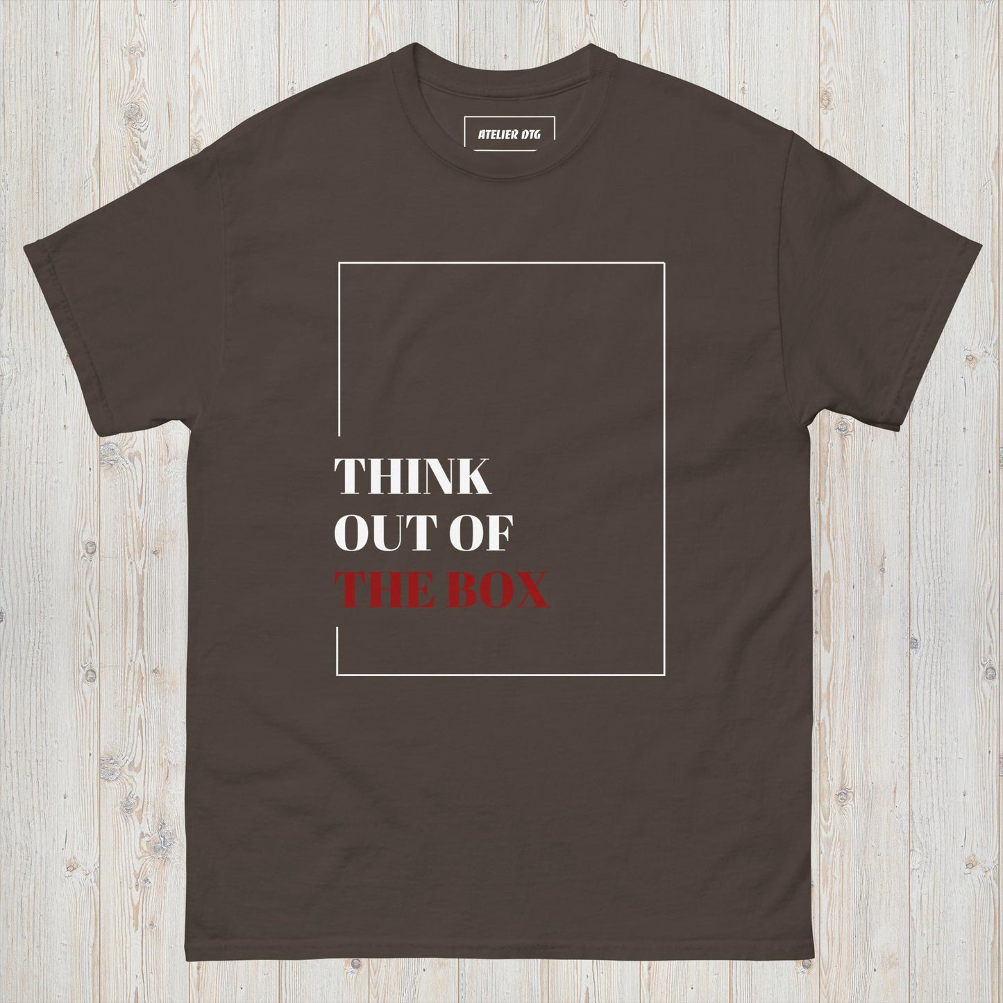 Dark Chocolate Out of the Box graphic tee for men